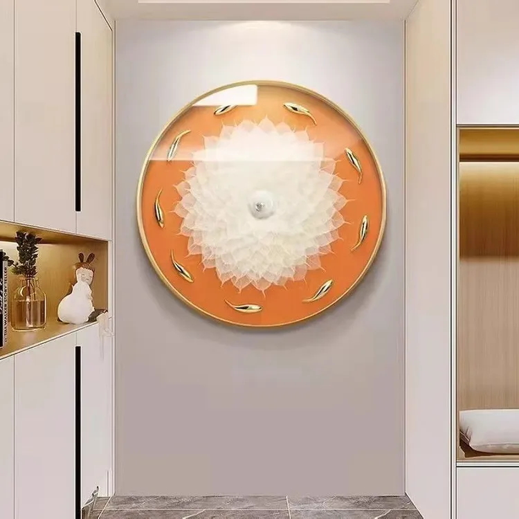 D121真实菩提叶子客厅餐厅玄关挂画纯手工立体镶嵌家家旺装饰画