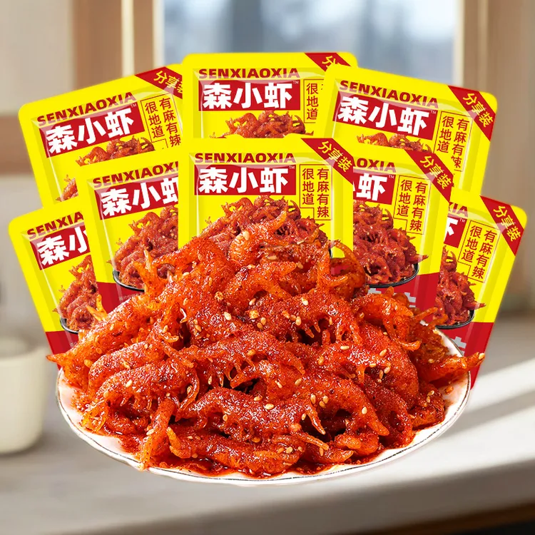 零食香辣素小龙虾森小虾独立包装办公室麻辣味办公室解馋