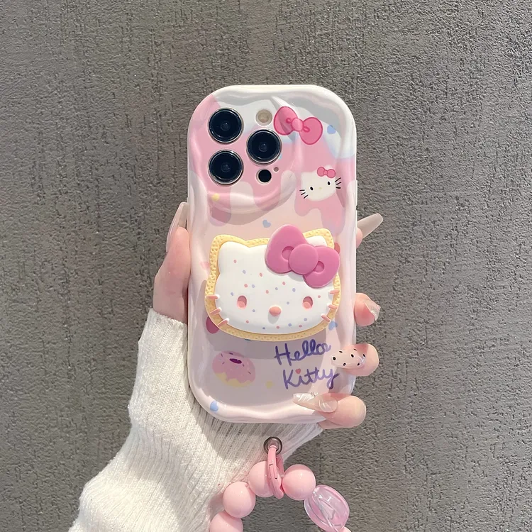 【粉色hellokt猫】适用iPhone14苹果13promax手机壳12可爱x少女立体