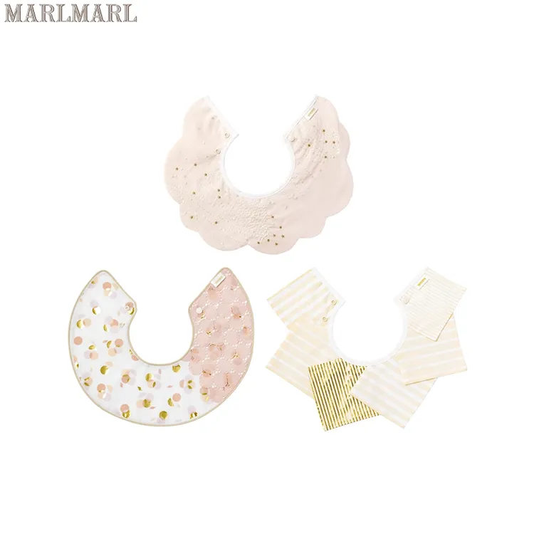 MARLMARL 口水巾三件礼盒tamayura系列新生儿礼物满月女宝礼品