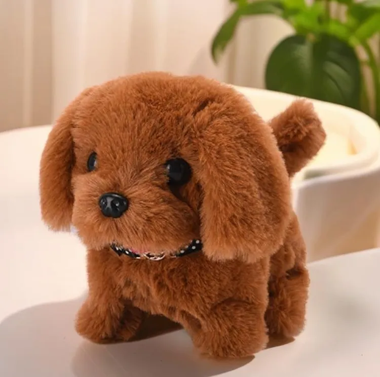 【带电池】电动毛绒仿真玩具狗狗会走会叫会走路电子宠物狗玩具礼物