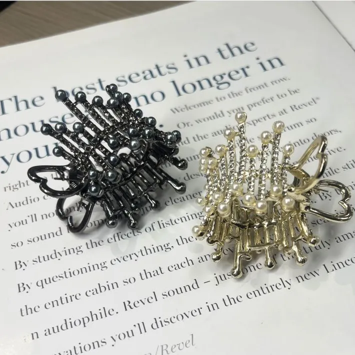 徐晓晓新款合金马尾夹松弛感百搭高马尾抓夹固定神器轻奢闪钻气质商品图