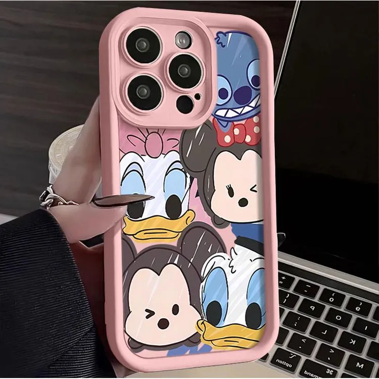 迪士尼卡通苹果15手机壳iPhone14promax软硅胶13全包12防摔11高级