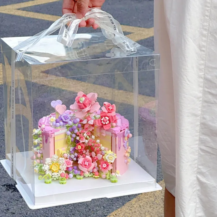 鲜花生日蛋糕积木花束成人版拼装玩具送女朋友闺蜜生日礼物
