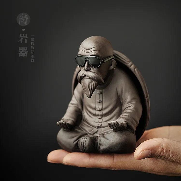 创意紫砂乌龟茶漏家用茶叶过滤器全瓷一体茶滤壳陶瓷茶宠茶玩摆件