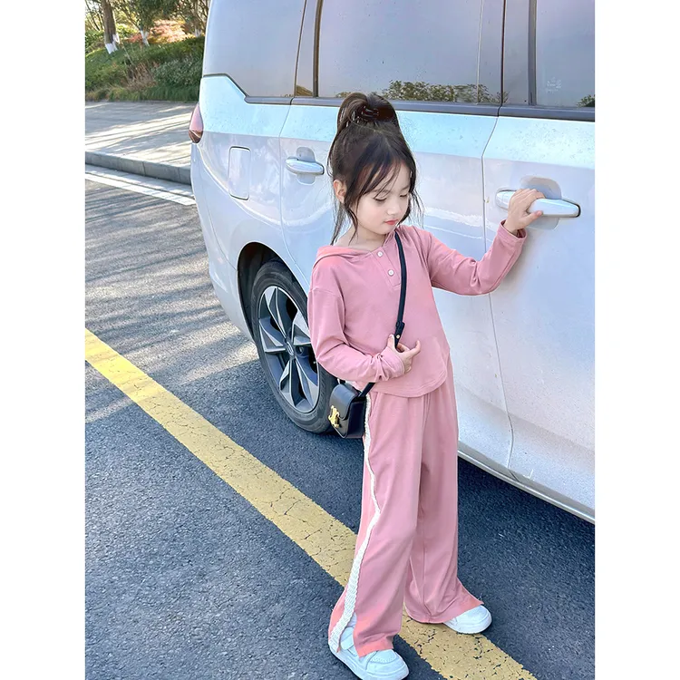 童装女童套装时髦儿童秋装2024时尚新款洋气运动两件套网红春秋