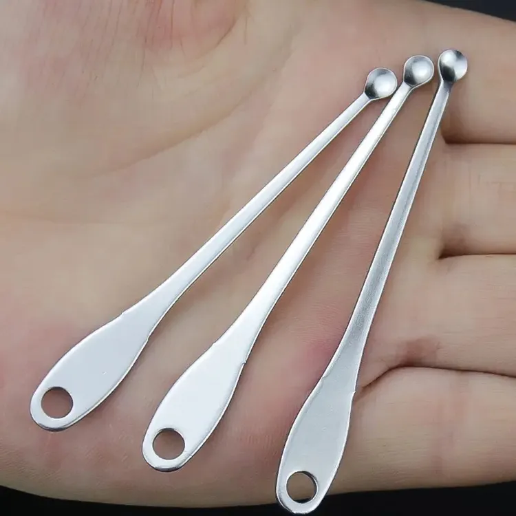 八十年代薄口不锈钢老式圆头挖耳勺耳扒扣耳勺掏耳勺巴子采耳工具