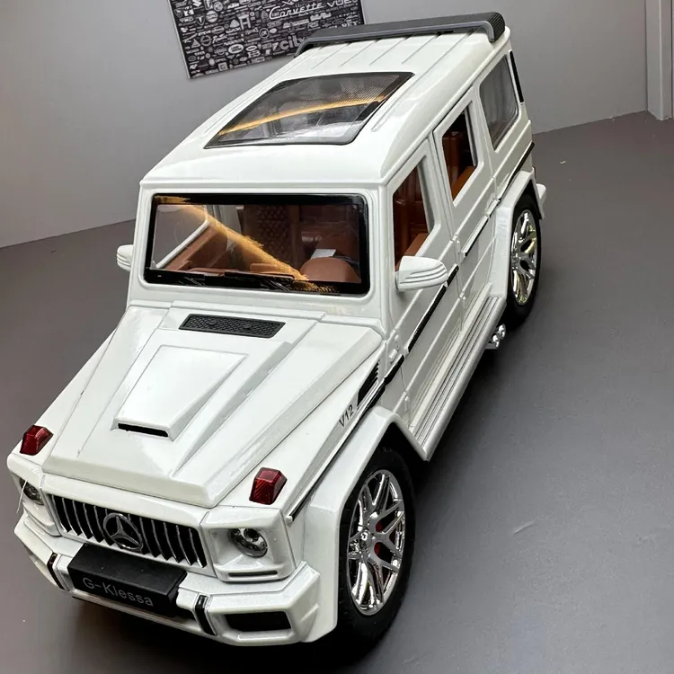 奔驰大G63 合金越野车模型1:24灯光音效仿真收藏摆件玩具车模礼物