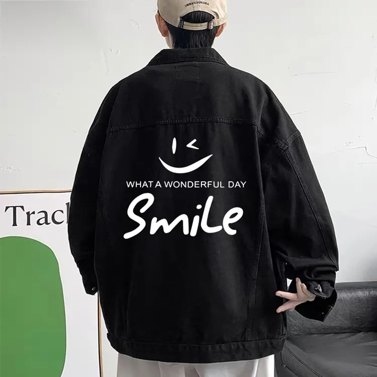 2023新牛仔外套男款春秋季2023新款潮流百搭高街韩版时尚学生外套