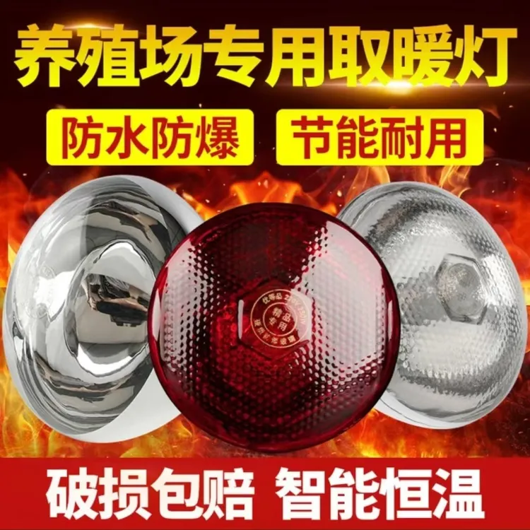 买7送1兽用保温灯红外线加热烤灯小鸡育雏仔猪用取暖灯养殖场专用