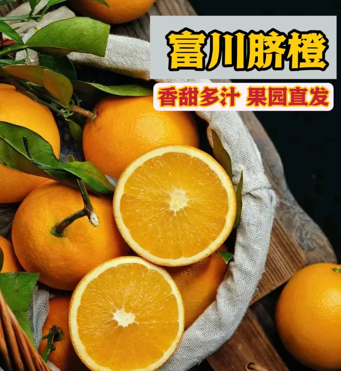 广西富川脐橙广西特产鲜嫩多汁5-9斤橙子新鲜采摘现发
