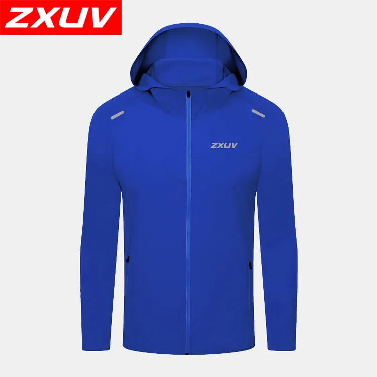 ZXUV新品6506男女轻薄户外运动弹力时尚外套舒适连帽薄款跑步
