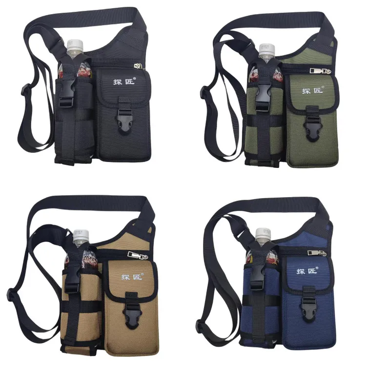 探匠拼接无性别风包盖方形户外中老年单肩斜跨运动包包