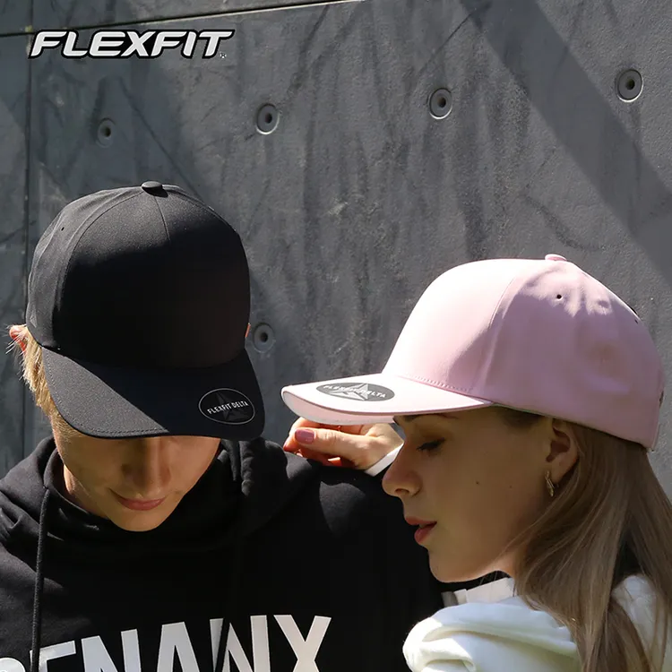 FLEXFIT DELTA系列硬顶鸭舌棒球帽男女情侣款防晒紫外线可调帽子