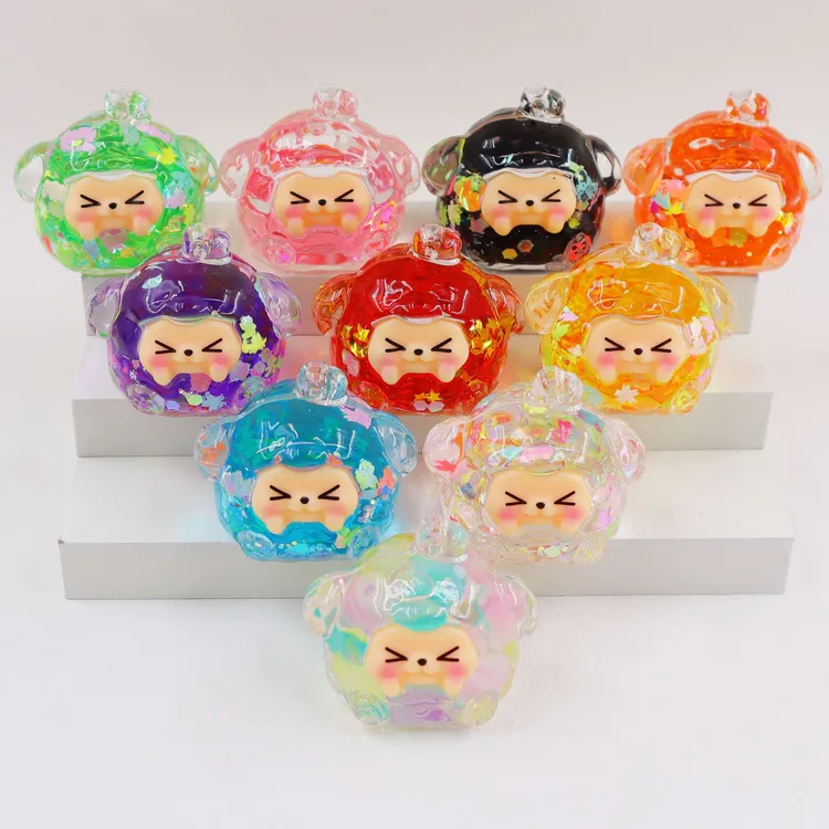 【团子混拆】入油流沙爆闪团子摇铃团子潮玩可爱创意摆件DIY装饰品