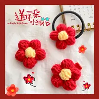 送你一朵小红花周边发圈胸针头饰发绳女发圈夹子可爱头绳别针发夹
