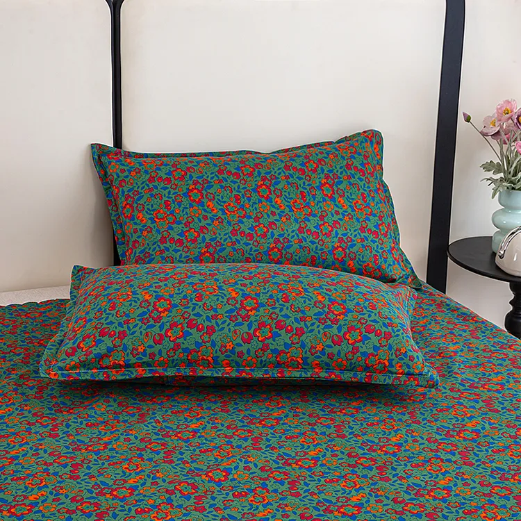 亲肤小碎花枕套枕头套一对装单人单只枕头套信封式成人枕芯套套子