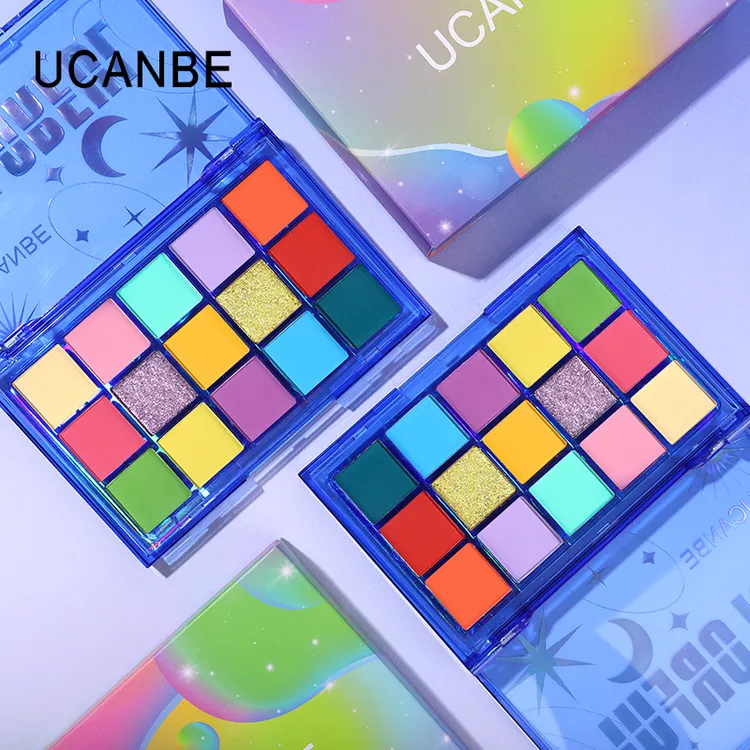 【达人专属】UCANBE甜梦幻境15色眼影盘彩色多巴胺马卡龙学生平价