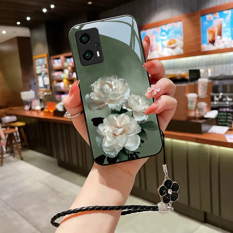 洁白花朵小米红米note11Tpro+手机壳note11Epro玻璃女款挂绳防摔