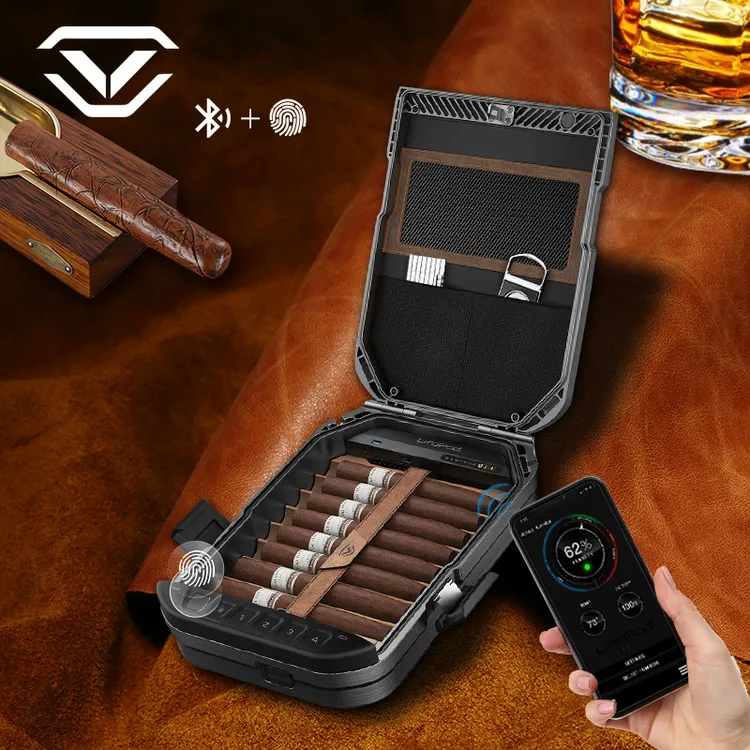 美国进口LifePod智能旅行雪茄保湿盒指纹锁密码雪松木便携式烟盒