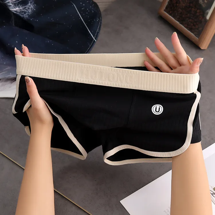 男士内裤男棉质男生平角裤时尚潮流夏季四角裤男款休闲运动短裤头