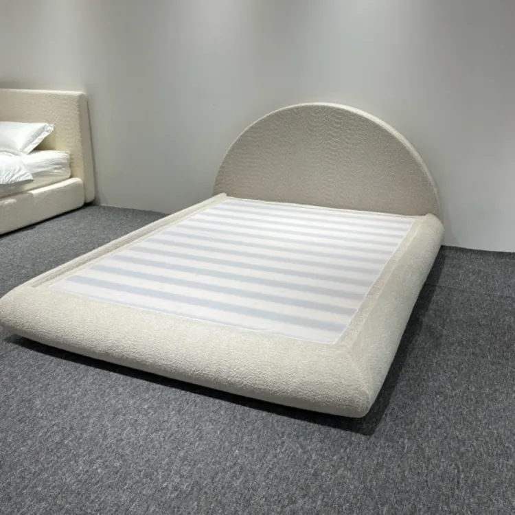 新款布艺床全拆洗双人床单人床铁艺实木床环保床母婴级安全软包床