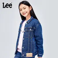 Lee童装春季牛仔外套101系列童装休闲夹棉牛仔夹克LK22FWGT0028