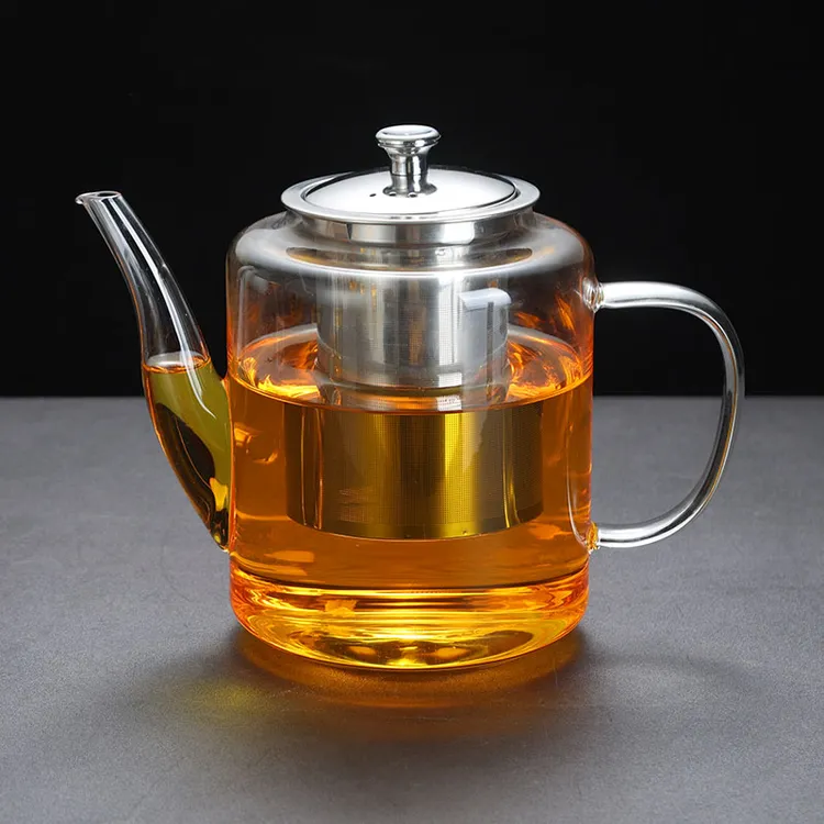 大容量玻璃茶壶家用加厚高硼硅玻璃泡茶壶耐高温明火煮茶壶304网