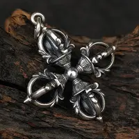 吊坠925银 大号十字杵吊坠  0512029