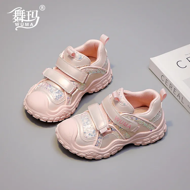 女童鞋子儿童公主休闲运动鞋2024新款春秋女孩秋季水晶跑鞋432218