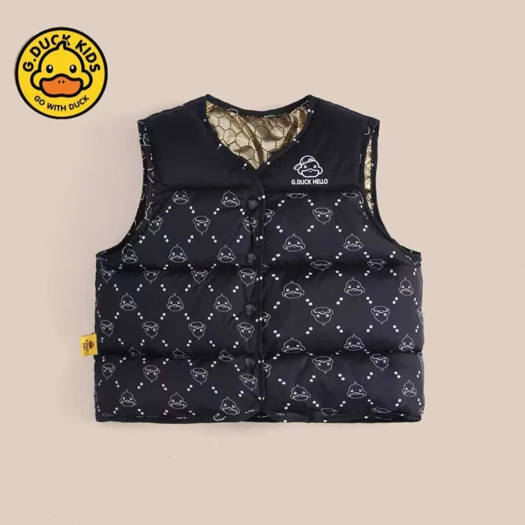 【宝藏衣橱】小黄鸭儿童马甲男女款洋气外穿中大童棉马甲宝宝ZH