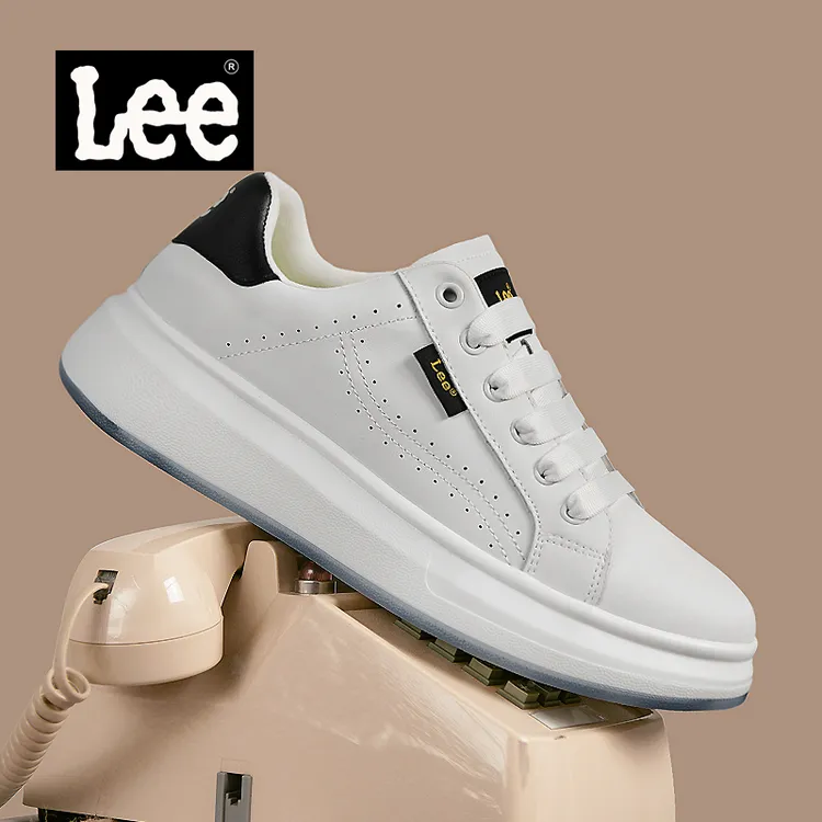 Lee开车专用男鞋潮男士运动休闲鞋子男款爆款2026新款夏季板鞋白商品图