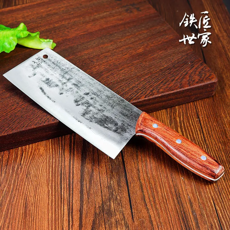 铁匠世家汉纤 切片刀切肉刀薄切刀 全钢手工锻打菜刀厨房刀具锋利