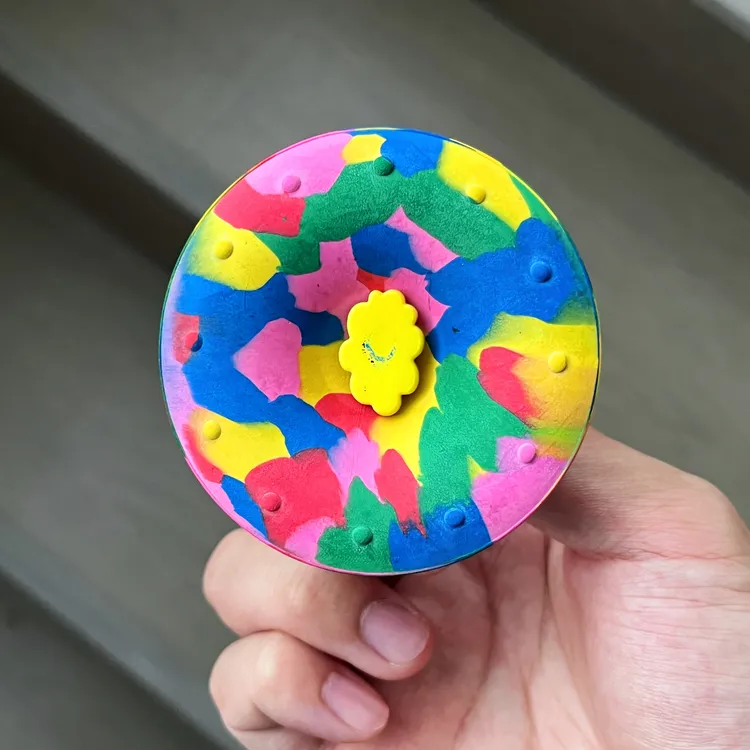 彩虹弹力碗解压弹跳碗趣味旋转弹力回弹碗趣味户外小玩具创意玩具