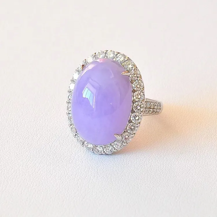 铜合金戒指 经典复古时尚紫色蛋面戒指奢华大气典雅简约气质指环