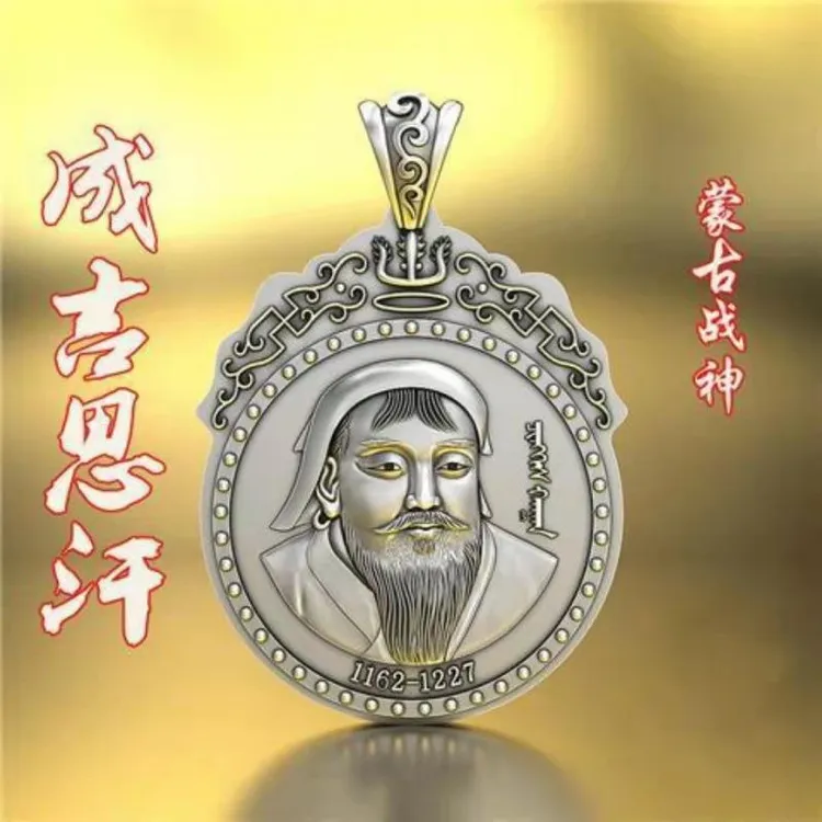 铜合金吊坠 个性小众高档成吉思汗吊坠项链民族风复古款特色吊坠