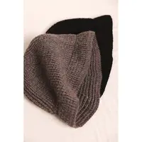 润帛 文艺优雅山羊绒针织帽女 手工编织素颜显脸小护耳保暖水桶帽