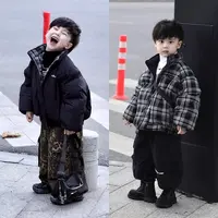 儿童冬款加厚时尚双面棉服2024男女童洋气保暖外套宝宝冬装上衣潮
