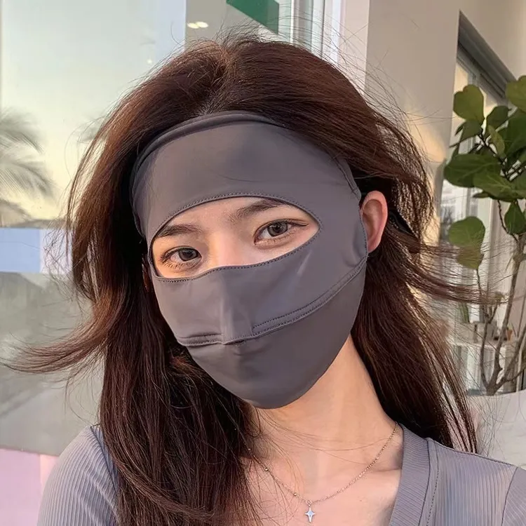 新款全脸防晒面罩女全脸防紫外线遮阳口罩夏季薄款冰丝脸基尼