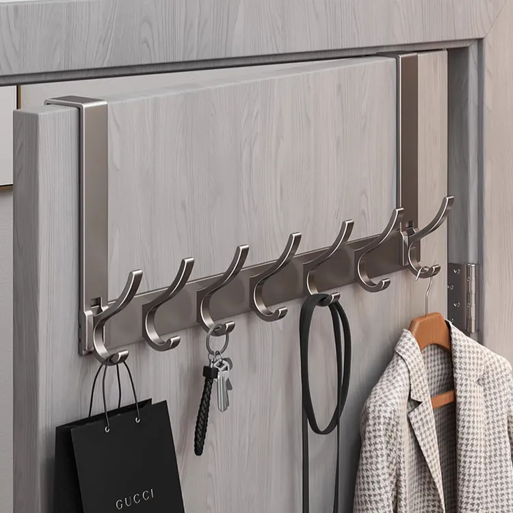 门后挂钩客厅排钩置物架玄关浴室收纳架强力衣帽架卧室挂衣架挂架
