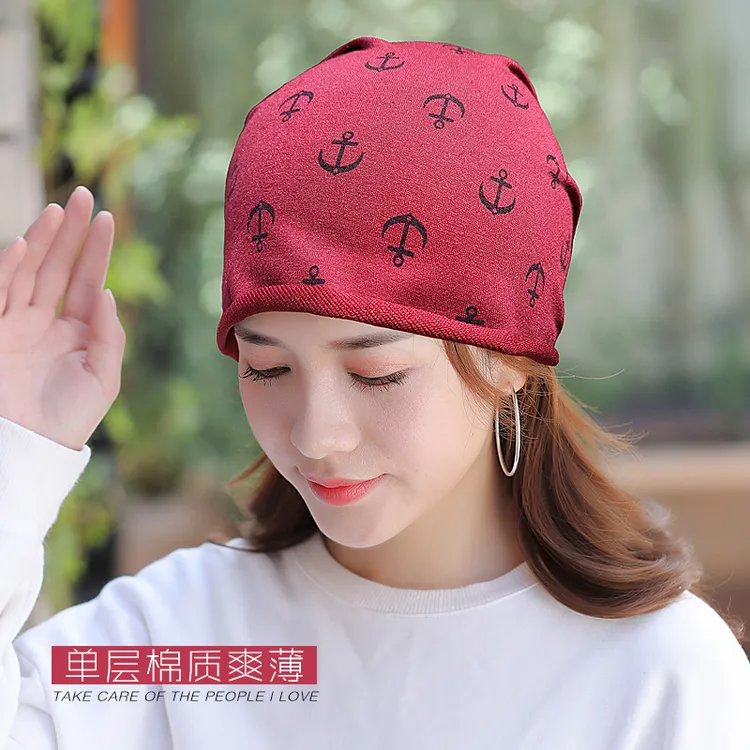 棉质吸汗薄帽子男春夏棉单层遮白发包头帽女光头帽月子空调睡帽