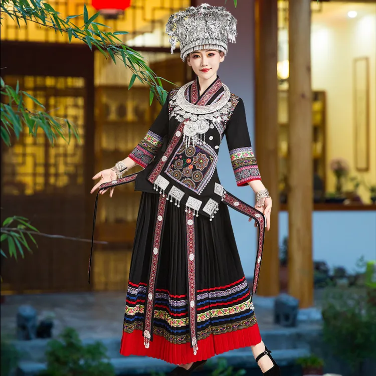 少数民族服装女苗族广西壮族瑶族彝族表演服饰土家族苗族民族服装