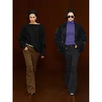 randpickee | random系列-修身显瘦打褶微喇长裤