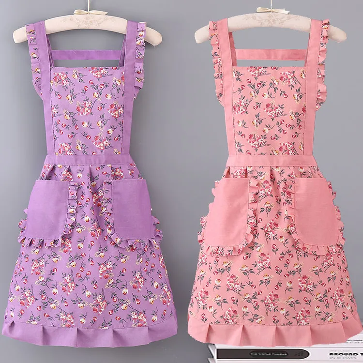 新款围裙帆布家用厨房做饭防油防污耐磨上班工作服透气围腰耐脏