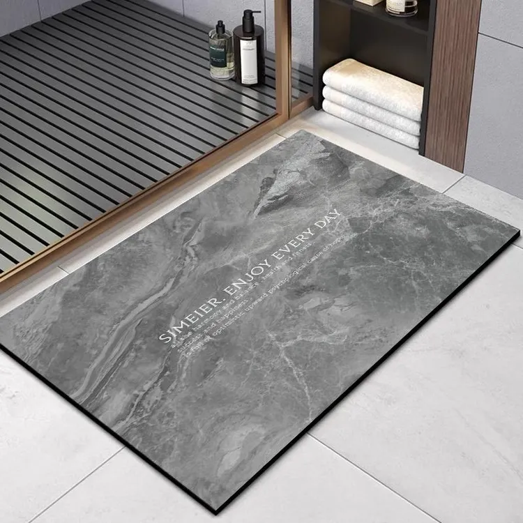 轻奢简约浴室垫卫生间地垫免洗防滑脚垫软硅藻泥卫生间吸水地垫商品图