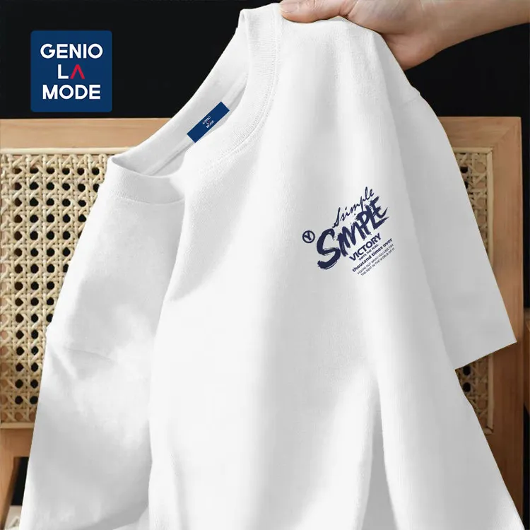 【敖瑞鹏代言】GENIOLAMODE短袖t恤男女同款夏季纯棉半袖体恤衫上衣