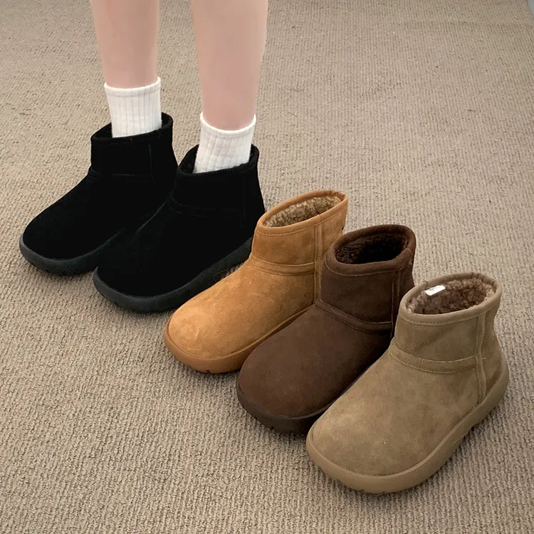 面包鞋雪地靴女2025新款爆款冬季加绒女鞋子厚底防水防滑保暖棉鞋