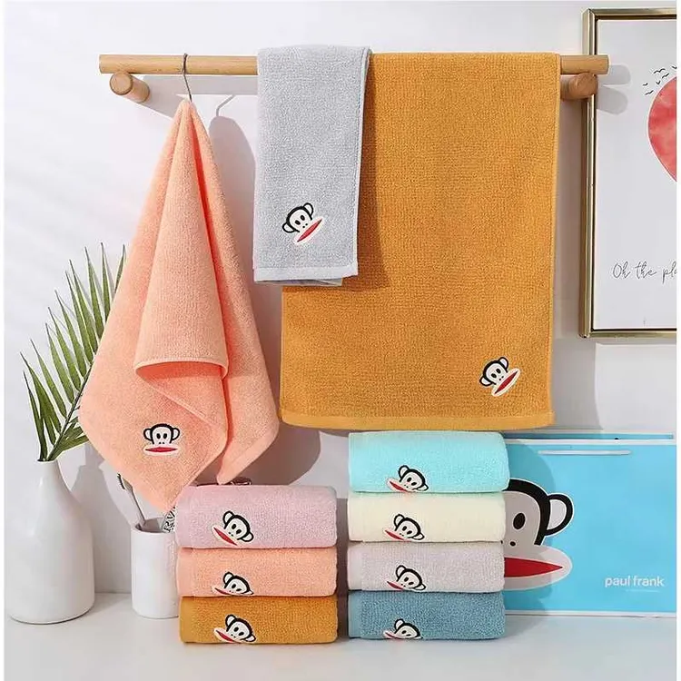 高颜值纯棉纯色加大学生毛巾情侣款成人加厚速干毛巾吸水浴巾家用