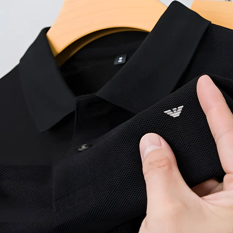 专柜正品男士100%纯棉短袖翻领POLO衫夏季休闲百搭轻奢纯色透气