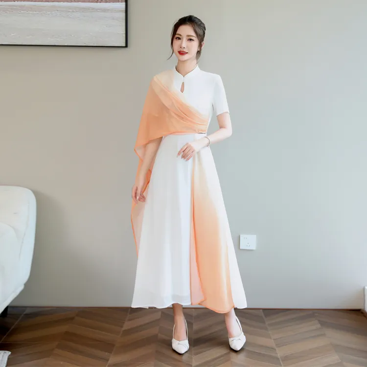 新款酒店前台高档工作服养生馆足浴店足疗技师服女套装气质长裙秋